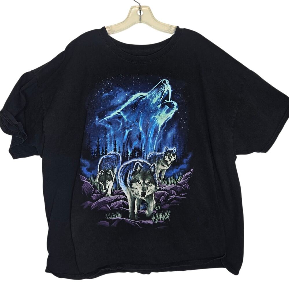 DOM Wolf Spirit Pack Graphic Tee Novelty Howling Outdoor Nature Animals Men 3XL